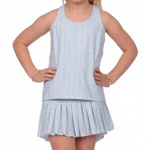 NEW AZARHIA mini pleated skort in grand blue flowers